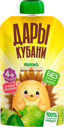 Изображение товара Пюре фруктовое ДАРЫ КУБАНИ Яблоко, с 4 месяцев, 90г