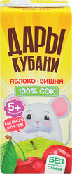 Изображение товара Сок ДАРЫ КУБАНИ Яблоко-вишня осветленный, с 5 месяцев, 200мл