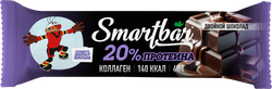 Изображение товара Батончик протеиновый SMARTBAR Protein, Двойной шоколад в темной глазури, 40г
