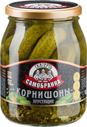 Корнишоны маринованные СКАТЕРТЬ-САМОБРАНКА Хрустящие, 720мл