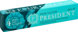 Зубная паста PRESIDENT Four Calcium, 75г