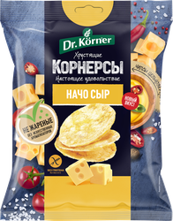 Изображение товара Чипсы цельнозерновые кукурузно-рисовые DR. KORNER Корнерсы, с сыром начо, 50г