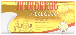 Масло сливочное МК ТУЛЬСКИЙ Тульское 72,5% высший сорт, без змж, 350г