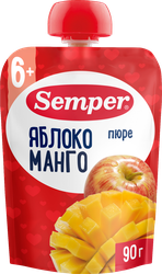 Изображение товара Пюре фруктовое SEMPER Яблоко и манго, с 6 месяцев, 90г