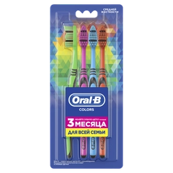 Зубная щетка ORAL-B Colors, средней жесткости, 4шт