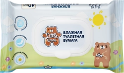 Бумага туалетная влажная LITTLE TIMES, 40шт