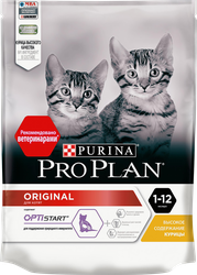 Корм сухой для котят PURINA PRO PLAN Kitten с курицей, до 1 года, 200г