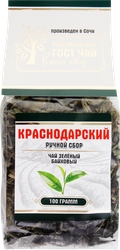 Чай зеленый КРАСНОДАРСКИЙ ГОСТ ЧАЙ РУЧНОЙ СБОР байховый, листовой, 100г