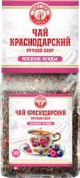 Изображение товара Чай черный КРАСНОДАРСКИЙ ГОСТ ЧАЙ РУЧНОЙ СБОР с лесными ягодами байховый, листовой, 100г