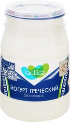 Йогурт LACTICA Греческий Натуральный 4%, без змж, 190г