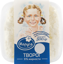 Творог МАРУСЯ 9%, без змж, 500г