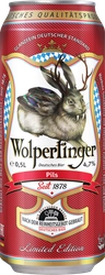 Пиво светлое WOLPERTINGER Pils фильтрованное пастеризованное, 4,7%, ж/б, 0.5л