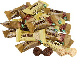 Изображение товара Конфеты мультизлаковые CO BARRE DE CHOCOLAT Ассорти с белой и темной глазурью, весовые