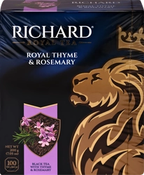 Чай черный RICHARD Royal Thyme&Rosemary байховый с чабрецом и розмарином, 100пак