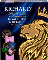 Изображение товара Чай черный RICHARD Royal Thyme&Rosemary байховый с чабрецом и розмарином, 100пак