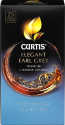 Чай черный CURTIS Elegant Earl Grey ароматизированный с добавками байховый, 25пак