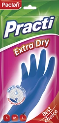 Перчатки хозяйственные PACLAN Extra Dry, размер L, синие, 1 пара, Арт. 407361
