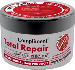 Маска для волос для поврежденных волос COMPLIMENT Total repair полное восстановление, 500мл