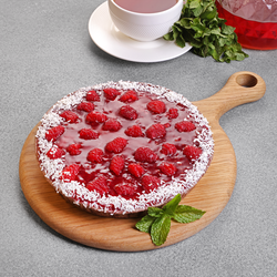 Пирог бисквитный ЛЕНТА FRESH с малиной и кокосом, 700г