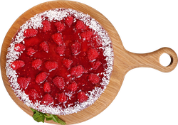 Пирог бисквитный ЛЕНТА FRESH с малиной и кокосом, 700г