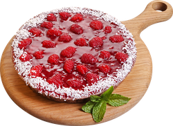 Пирог бисквитный ЛЕНТА FRESH с малиной и кокосом, 700г