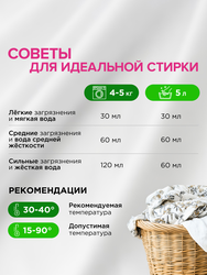 Гель для стирки SYNERGETIC биоразлагаемый универсальный, концентрированный, 2.75л