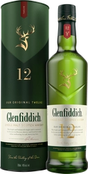 Виски GLENFIDDICH Шотландский односолодовый 12 лет 40%, туба, 0.7л