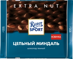 Шоколад темный RITTER SPORT Цельный миндаль, 100г