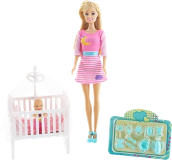 Набор игровой BIGGA Кукла-мама с ребенком, 13 предметов Арт. 99231