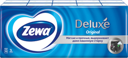 Платочки бумажные носовые ZEWA Deluxe 3-слоя, 10шт