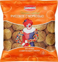 Печенье рисовое безглютеновое РОТОТАЙКА с морковью, на фруктозе, 200г