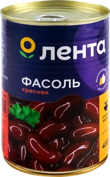 Фасоль красная ЛЕНТА в собственном соку, 400г