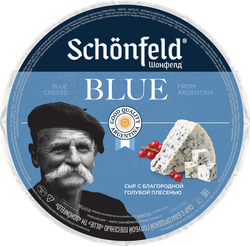 Сыр мягкий SCHONFELD Blue с голубой благородной плесенью 54%, без змж, 
весовой