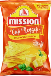 Чипсы кукурузные MISSION Сыр чеддер, 150г