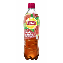 Напиток LIPTON Холодный черный чай со вкусом арбуза и мяты негазированный, 0.5л