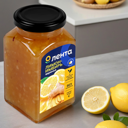 Варенье ЛЕНТА Лимонно-имбирное, 370г