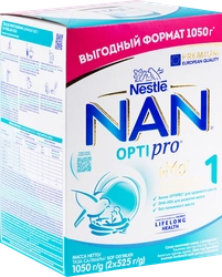 Смесь молочная NAN 1 OptiPro, с 0 месяцев, 2х525г