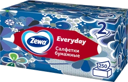 Салфетки бумажные ZEWA Everyday 2-слоя, в коробке, 250шт