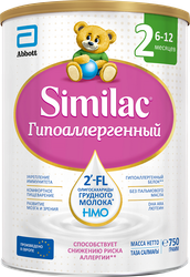 Изображение товара Смесь молочная SIMILAC Гипоаллергенный 2, с 6 месяцев, 750г