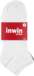 Носки женские INWIN р.23–25, 3 пары белые, 2 пары черные, Арт. AW19-ec-001 set 5, 5 пар