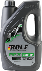 Масло моторное ROLF Energy SAE 10W-40 API SL/CF полусинтетическое Арт.  322227, 4л