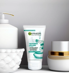 Гель-пенка для лица GARNIER Skin Naturals Алоэ, для нормальной и чувствительной кожи, 150мл