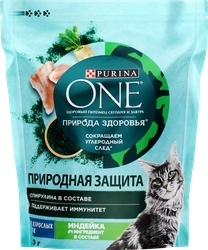 Корм сухой для взрослых кошек PURINA ONE Природа здоровья с индейкой,  680г