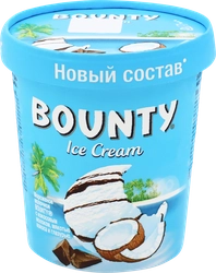 Мороженое BOUNTY молочное с кокосовым молоком, мякотью кокоса и молочным шоколадом, без змж, картонный стакан, 272г