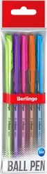 Набор шариковых ручек BERLINGO Tribase Neon 0,7мм синий Арт. CBp_70932_5, 5шт