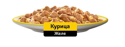 Корм консервированный для взрослых кошек WHISKAS желе с курицей, 75г