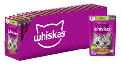 Корм консервированный для кошек WHISKAS паштет с уткой, 75г