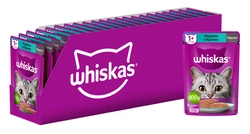 Корм консервированный для взрослых кошек WHISKAS паштет с индейкой и кроликом, 75г