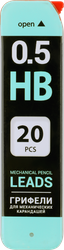 Грифели BRAUBERG Black Jack Hi-Polymer 0,5мм HB запасные Арт. 80447, 20шт
