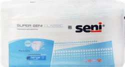 Изображение товара Подгузники для взрослых SENI Super Seni Classic Large, 30шт